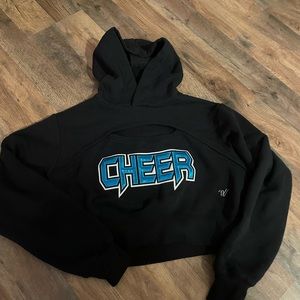 BASICALLY NEW never worn Small varsity cutout sweatshirt cropped